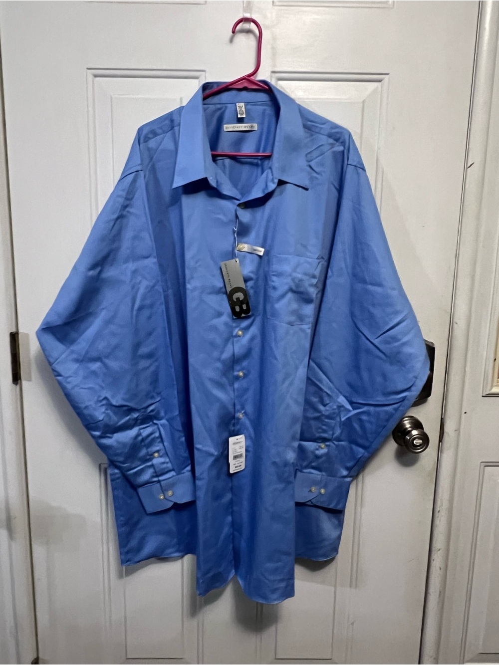 Geoffrey Beene Men’s 20 37/38 Tall NWT Blue Wrinkle Free Long Dress Shirt